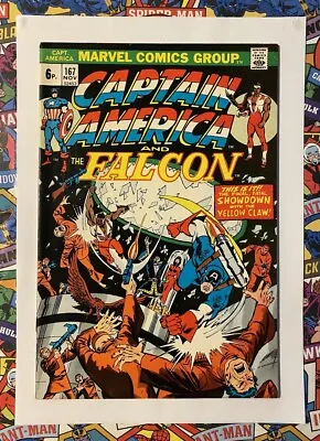 Buy Captain America #167 - Nov 1973 - Yellow Claw Appearance! - Vfn (8.0) Pence! • 9.74£