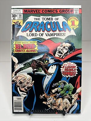 Buy The Tomb Of Dracula Lord Of Vampires #58 First Solo Blade Story Marvel Comics FN • 27.59£