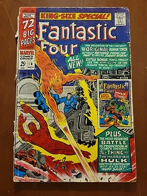 Buy Fantastic Four King-Size Special #4 Annual (1966 Marvel Comics) Low Grade, Hulk • 7.88£