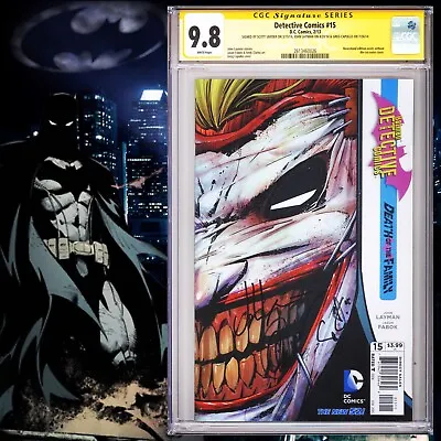 Buy CGC 9.8 SS Detective Comics #15 Signed By Capullo, Snyder & Layman Batman New 52 • 439.74£