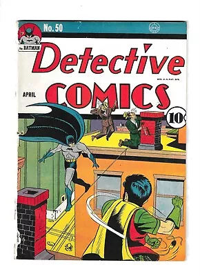 Buy DETECTIVE COMICS # 50 Very Good Plus Q [1941] Lovely Clean Copy • 1,795£