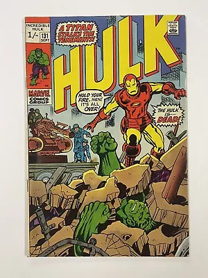 Buy Incredible Hulk #131. Sept 1970. Marvel. Vg. Iron Man! 1st Jim Wilson! Uk Price! • 20£