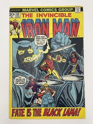 Buy Invincible Iron Man #53, 1st App Black Lama, Marvel Comics Group, December 1972 • 15.09£