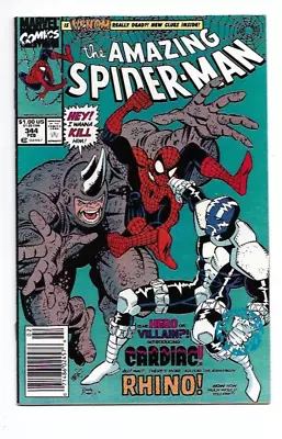 Buy AMAZING SPIDER-MAN #344 NM *1st CLETUS KASADY *NEWSSTAND EDITION • 59.70£