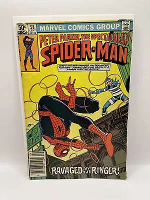 Buy SPECTACULAR SPIDER-MAN #58 1981 Peter Parker Ringer • 3.94£
