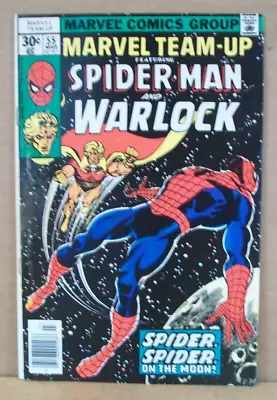 Buy Marvel Team-Up #55-Spider-Man And Warlock (1977)~First App. Of The Gardener~FN- • 11.03£