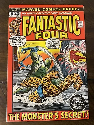Buy Fantastic Four #125 Mid To High Grade Last Stan Lee Issue 1972 • 19.98£