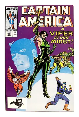 Buy  CAPTAIN AMERICA  Issue #342 (June 1988, Marvel Comics) F.  VIPER, NOMAD, FALCON • 3.15£