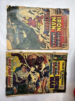 Buy Marvel Comics Captain America&Iron Man #83 1966 #92 1967 Flaws Tales Of Suspense • 26.08£