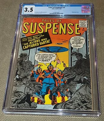 Buy Tales Of Suspense #3 CGC 3.5 Stan Lee Flying Saucer Cover Atlas Comics 1959 5/59 • 431.50£