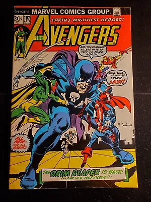 Buy THE AVENGERS 107, Marvel Comics 1973,  The Master Plan Of The Space Phantom!   • 14.23£