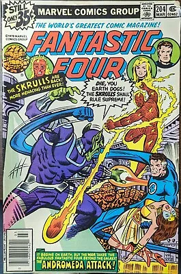 Buy Fantastic Four #204 VF 1st Nova CORPS! Marvel 1979 • 11.85£