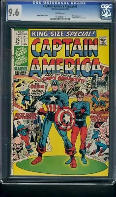 Buy Captain America King Size Special (1971) # 1  Annual Cgc 9.6 White Pgs Bucky Nm+ • 786.34£