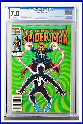 Buy Spectacular Spider-Man #115 CGC Graded 7.0 Marvel 1986 Newsstand Comic Book. • 61.67£