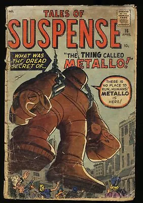 Buy Tales Of Suspense #16 P 0.5 Iron Man Prototype! Marvel 1961 • 95.71£
