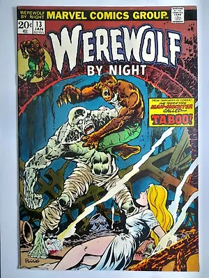 Buy 1974 Werewolf By Night 13 VF. First App. Topaz.Mike Ploog.Cent Copy.First Print. • 38.51£