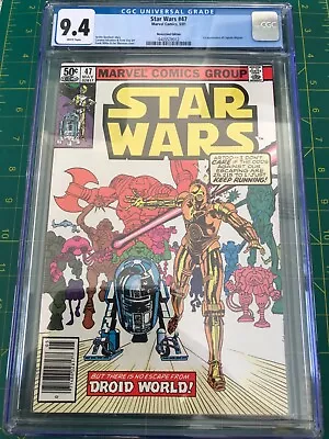 Buy Star Wars # 47 Cgc 9.4 Newsstand (1981) White Pages First App Captain Kligson • 81.09£