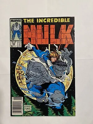 Buy Incredible Hulk # 344 Newsstand - Todd McFarlane Cover & Pencils 1988 • 25.32£