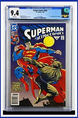 Buy Action Comics #683 CGC Graded 9.4 DC November 1992 Newsstand Edition Comic Book • 138.36£