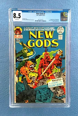 Buy New Gods #7 Cgc 8.5 Very Fine+ White Pages Dc Comics 1st Steppenwolf Appearance • 95.93£