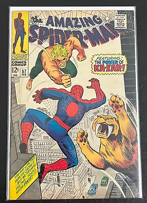 Buy Amazing Spider-Man #57 (Marvel 1968) 1st Meeting With Ka-Zar • 55.19£