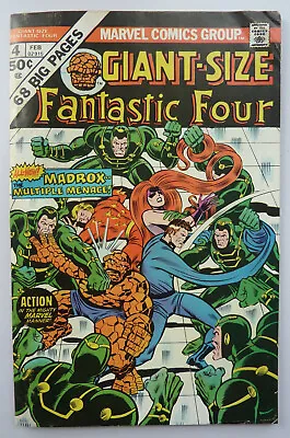 Buy Giant-Sized Fantastic Four #4 - 1st App Madrox Marvel February 1975 FN 6.0 • 84.95£