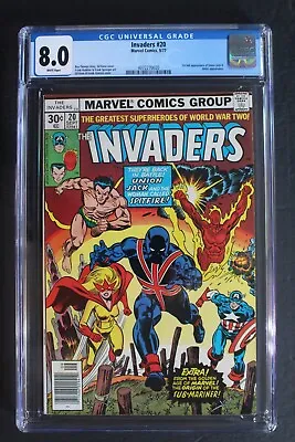 Buy Invaders #20 1st UNION JACK II 1977 Toro Master Man Hitler Warrior Woman CGC 8.0 • 94.80£