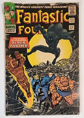 Buy Fantastic Four #52 (1966, Marvel) FR/GD Lee Kirby 1st App Of Black Panther • 259.84£
