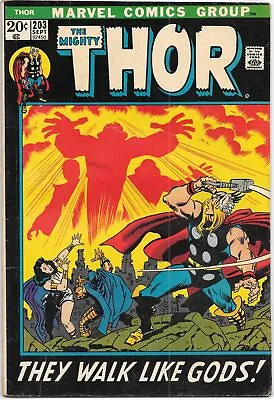 Buy The Mighty Thor Comic Book #203 Marvel Comics 1972 FINE • 5.55£