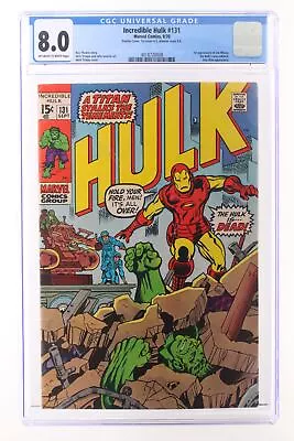 Buy Incredible Hulk #131 - Marvel Comics 1970 CGC 8.0 1st Appearance Of Jim Wilson,  • 199.35£