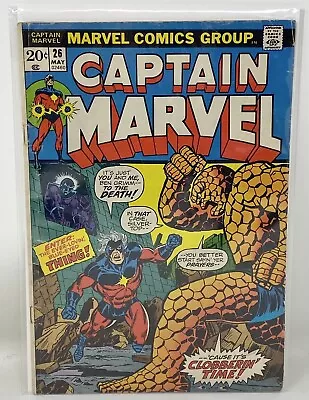 Buy 1973 Marvel #26 Captain Marvel Comic - 2nd Appearance Of Thanos • 26.87£