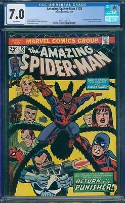Buy Amazing Spider-Man #135 1974 CGC 7.0 White Pages! • 140.11£