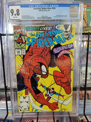 Buy Amazing Spider-man #345 (1991) - Cgc Grade 9.8 - Venom & Silver Sable Apps! • 118.27£