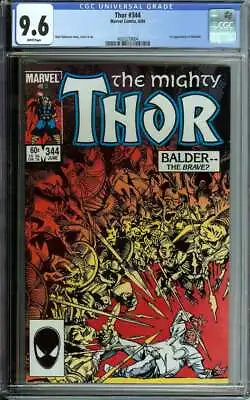 Buy Thor #344 Cgc 9.6 White Pages // 1st App Malekith Marvel Comic 1984 • 78.84£