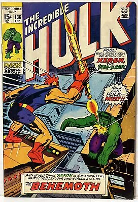 Buy The Incredible Hulk #136 | Marvel Comics 1971 Trimpe Art *VG-FN* • 11.85£