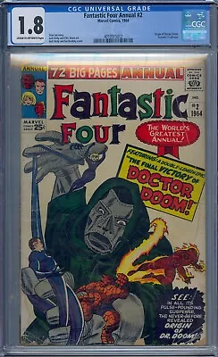 Buy Fantastic Four Annual #2 Cgc 1.8 Origin Doctor Doom Jack Kirby • 189.74£