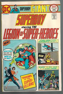 Buy Superboy Legion Of Super-Heroes 208  Giant  Legion Of Super-Villains DC  VG 1975 • 6.28£