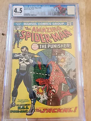 Buy Amazing Spider-Man 129 CGC 4.5 1st App Of The Punisher And The Jackal 1974 • 879.47£