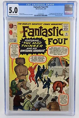 Buy Fantastic Four #15 Cgc 5.0 Off White To White Pages 6/63 • 273.09£