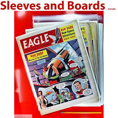 Buy Eagle Treasury Comic Bags ONLY Sleeves Resealable 1950 1960 Size8 X 10 # • 24.99£
