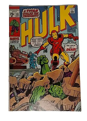Buy The Incredible Hulk #131 1970 Iron Man Appearance 1st Jim Wilson Herb Trimpe Art • 31.46£