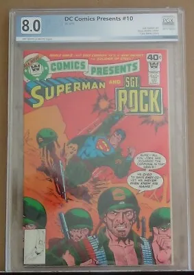 Buy DC COMICS PRESENTS #10 WHITMAN PGX 8.0 VF, Ow/w Pages, Extremely Scarce, Rare  • 150.21£