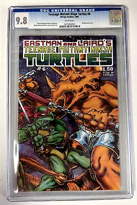 Buy Teenage Mutant Ninja Turtles #6 (1986) CGC 9.8 White Pages Wraparound Cover • 299.81£
