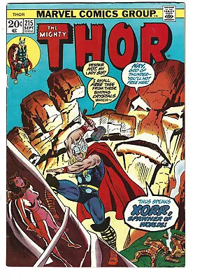 Buy Thor #215 (9/73) FN- (5.5) Xorr! Buscema! Great Bronze Age! • 4.83£