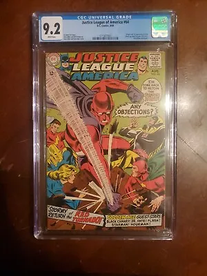 Buy Justice League Of America 64 Cgc 9.2 Dc Comics 1968 • 357.45£