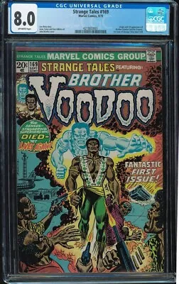 Buy Strange Tales #169 CGC 8.0 OW 1st Brother Voodoo Romita Cover 1973 Marvel Intro • 293.56£