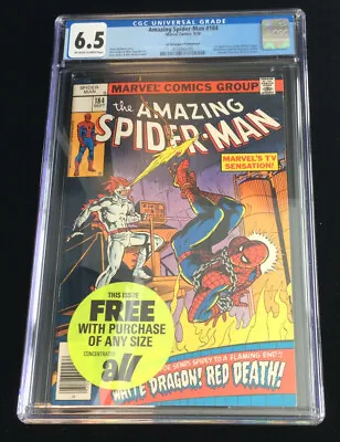 Buy Amazing Spiderman #184 - All Detergent  No Price  Promotional RARE! CGC 6.5 Rare • 900.64£
