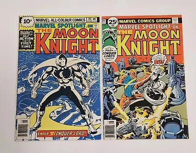 Buy Marvel Spotlight On The Moon Knight 28 And 29 First Solo Story Rare Newsstand 34 • 89.99£