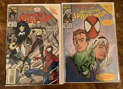 Buy Amazing Spider-Man 393 394 VF 1994 Mark Bagley Foil Covers Flip Book Marvel • 4.74£