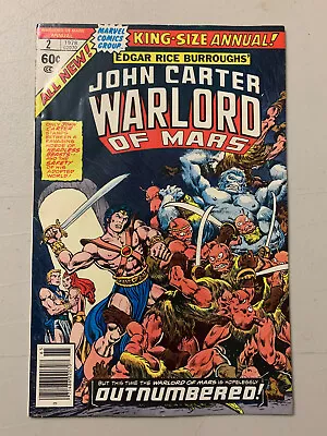 Buy John Carter Warlord Of Mars - Annual #2 Vf/nm Marvel Bronze 1978 • 10.39£